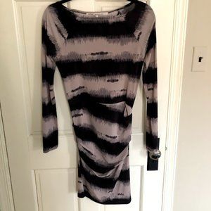 Rachel Roy Black/Cream Tie Dye Bodycon Dress